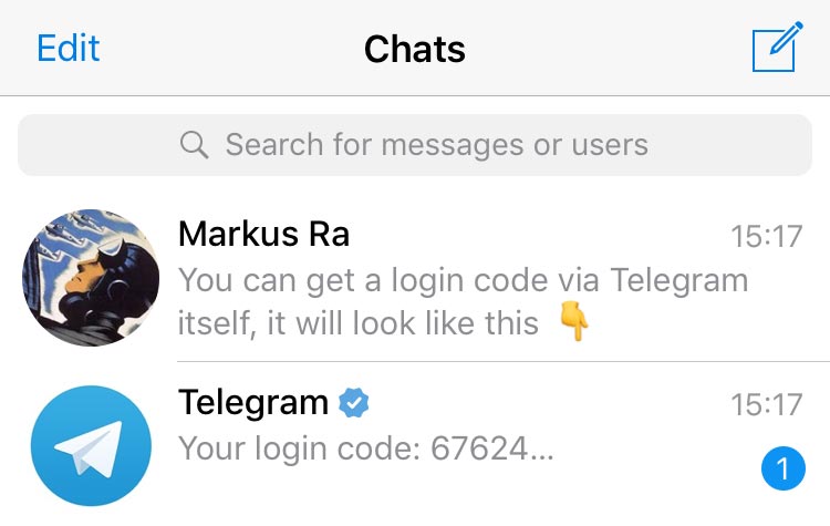 Telegram Web QR kod ile giriş ekranı